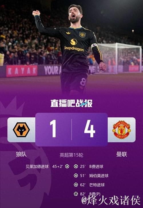 英超-费尔南德斯两球一助攻芒特破门 曼联4-1大胜狼队升至第六